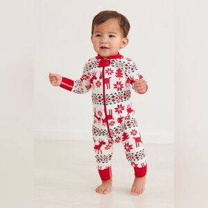 Hanna Anderson Baby Holiday Zip Sleeper - Dear Deer